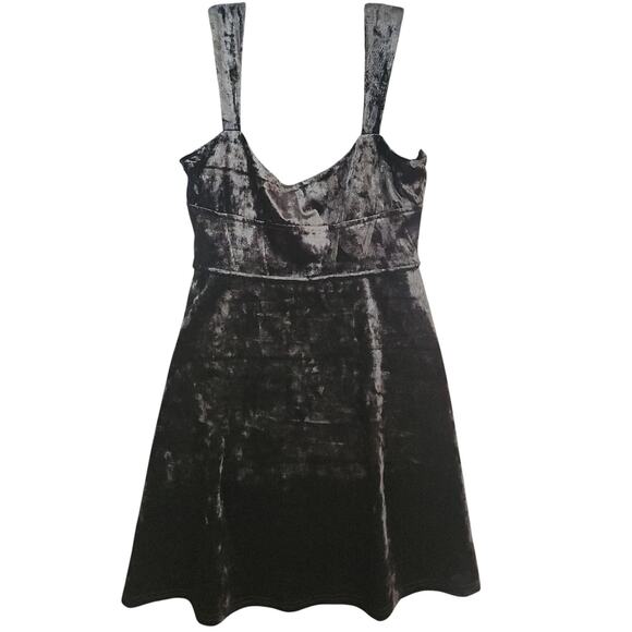 LUSH Black Flowy Velvet Dress sz L Whimsygoth Fairy | NWT $110 - Picture 3 of 5